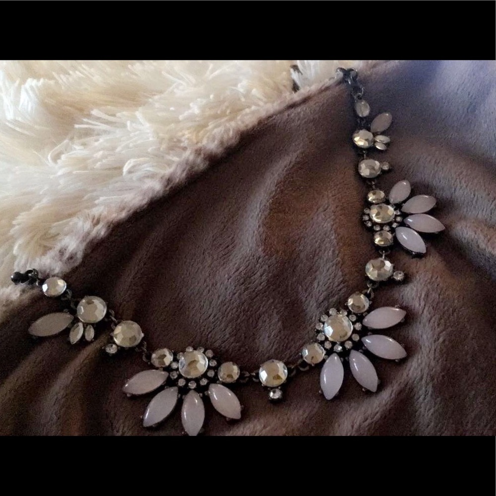 Purple Flower Statement Necklace